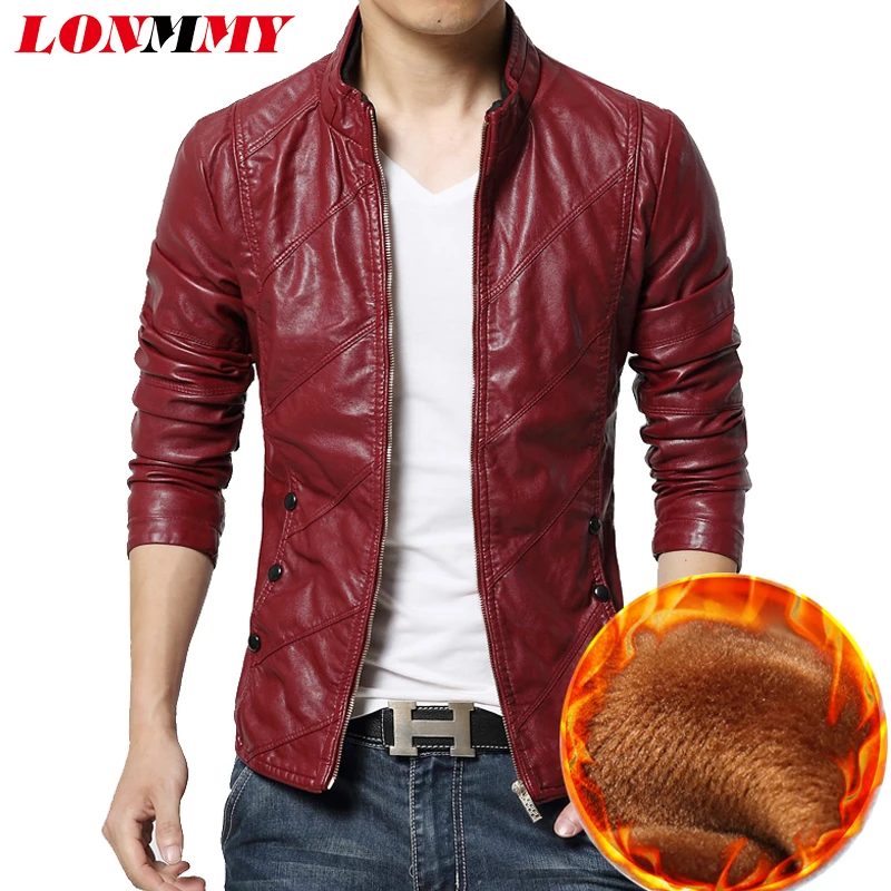 LONMMY M 6XL Leather jacket men coat Brand clothing Motorcycle mens ...