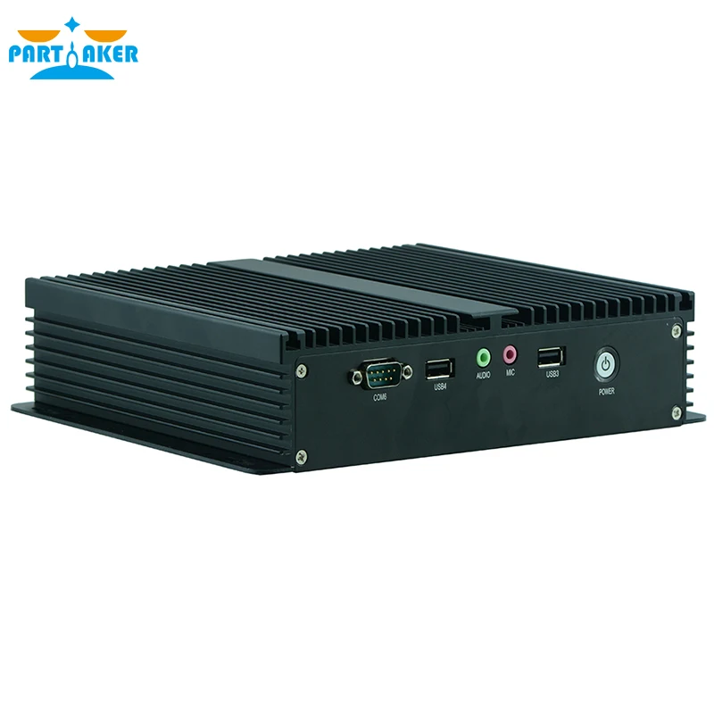

Partaker Q2 Industrial Mini PC Windows 10 Fanless PC With 6 COM Can Support wake on LAN/PXE
