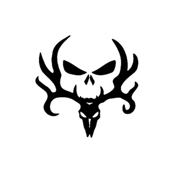 

12.7*12.6CM Deer Hunt Car Styling Vinyl Decal Hunting Punisher Cool Symbol Window Car Sticker Black/Silver C9-1814