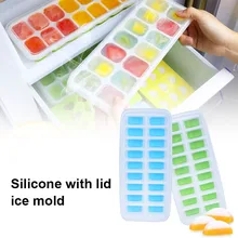 4 шт./компл. 14 отверстий легко отпустите гибкие силиконовые формы в виде снежинок лотки с крышкой WXV