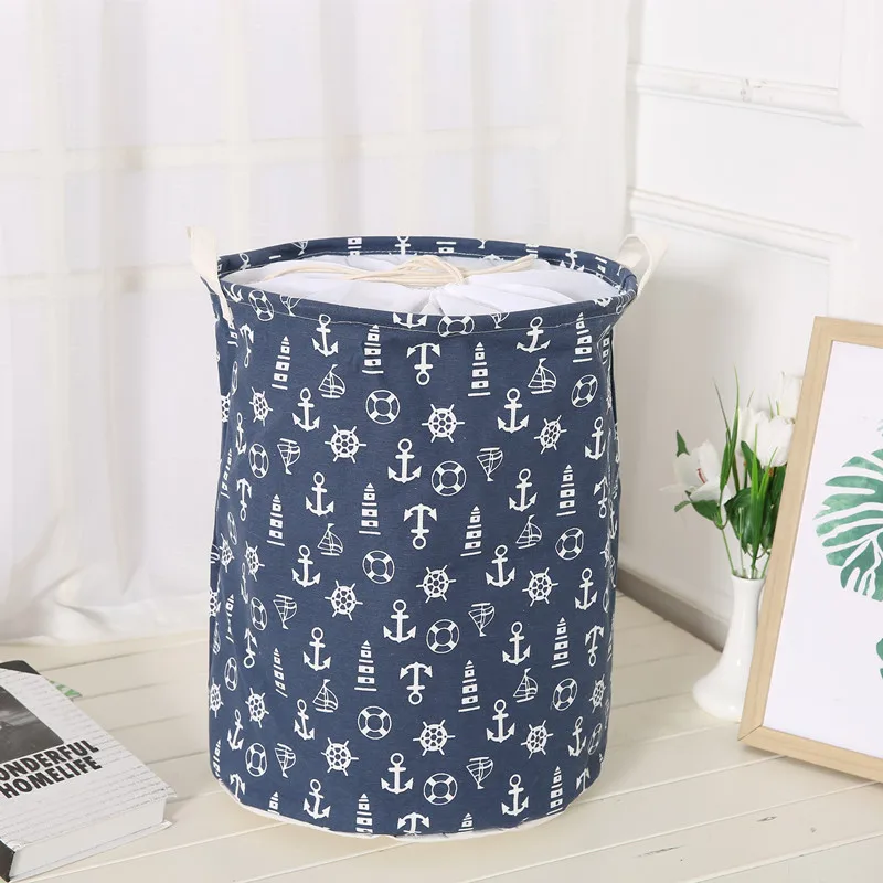 للطي سلة تخزين ملابس للعب الهندسة تخزين برميل الدائمة خزانة ملابس دلو الغسيل حامل مُنظِم الحقيبة