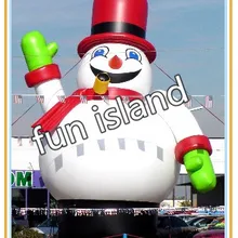 Прекрасный 40 футов надувной снеговик мультфильм/Реклама OEM надувной снеговик с воздуходувкой