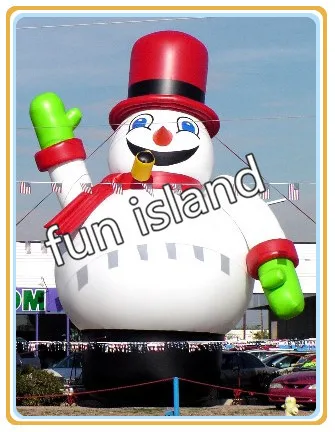 

lovely 40ft inflatable snowman cartoon/advertising OEM inflatable snowman with blower free shipping