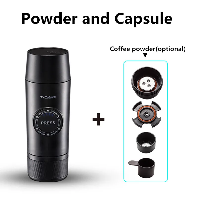 Портативный Электрический Кофе Mechine мини Nespresso кофеварка встроенный аккумулятор горячей/холодной экстракции порошок и капсулы путешествия на открытом воздухе