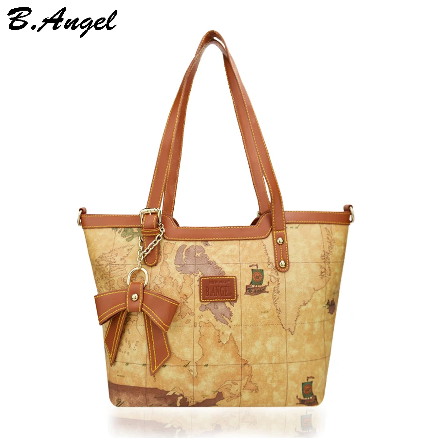 www.semadata.org : Buy New fashion high quality world map women bag women messenger bags handbags ...