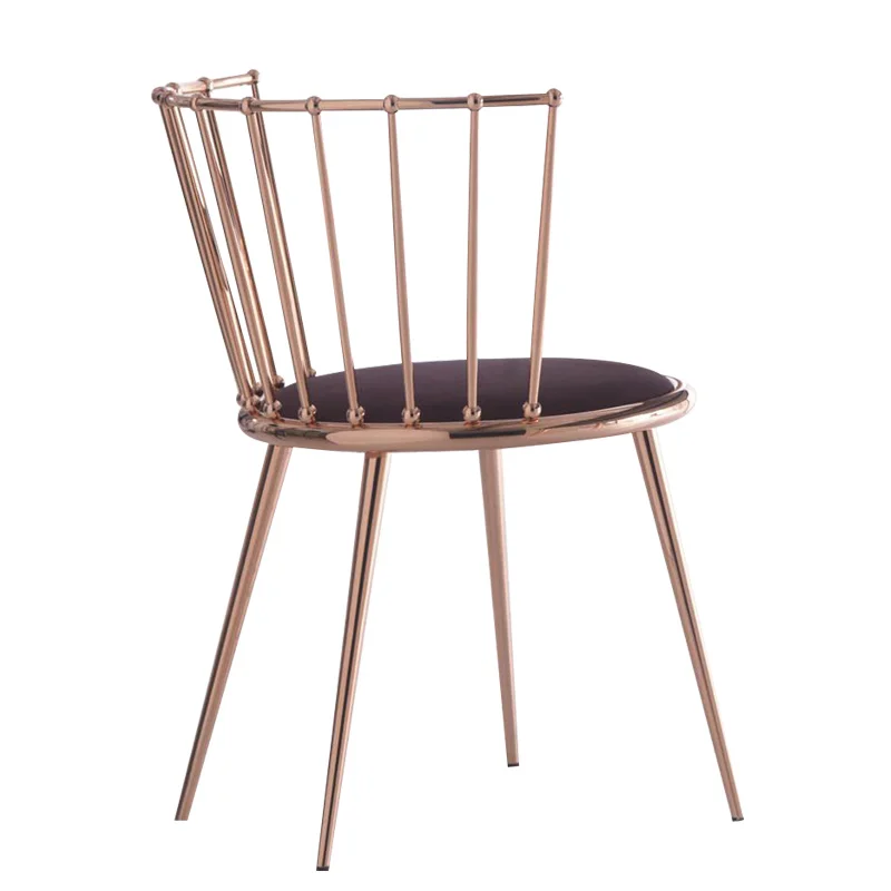 Foshan mobiliário de luxo armação de metal cadeira fezes de veludo de ouro para sala de estar