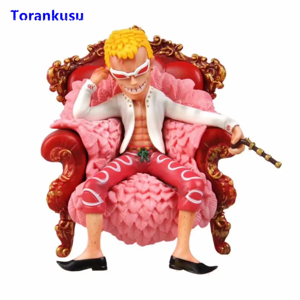 One Piece Donquixote Doflamingo Action Figure Sofa Q Ver. GK PVC Model Toys For Children Gift Anime One Piece Figma Doll XP
