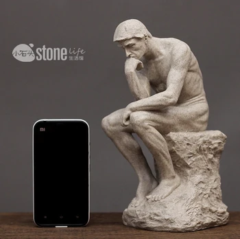 

2020 TOP ART # office home store Decor ART # NUDE NUD MEN --Thinking Man figurine statue art - 25 CM TALL