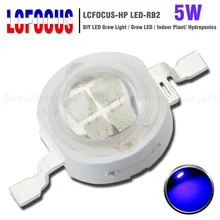 Гидропоника, 1 Вт, 3 Вт, 5 Вт, светодиодный, королевский синий, 440нм, 470нм, COB SMD, 45MIL, DIY, 50 Вт, 100 Вт, светильник для выращивания растений в помещении, для выращивания корней листьев