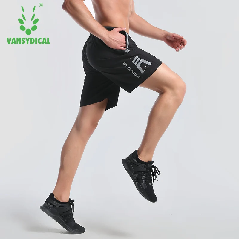 

Men's Sports Running Shorts Zipper Pocket Tennis Training Shorts Men Quick Dry Fitness Jogging Shorts