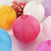Круглый Китайский бумажный фонарь DIY Lampion висячий бумажный шар ремесло для детского душа День рождения Свадьба Вечеринка Рождество украшение