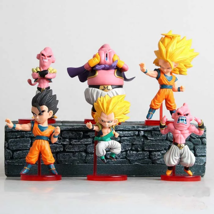 6pcs Dragon ball Z Kai Action Figure Son Gokou Gohan Goten Buu Ubu 8