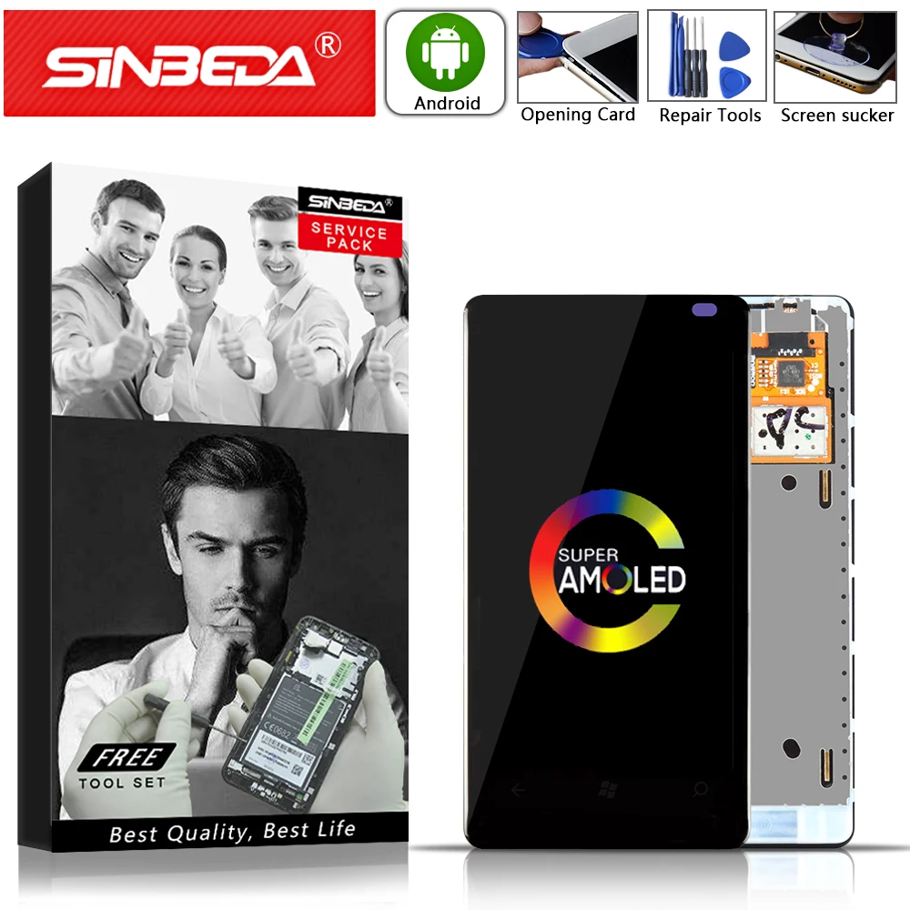 

3.7" Super AMOLED LCD Display Touch Screen with Frame For NOKIA Lumia 800 Display LCD Replacement Digitizer Assemble LCD Screen#
