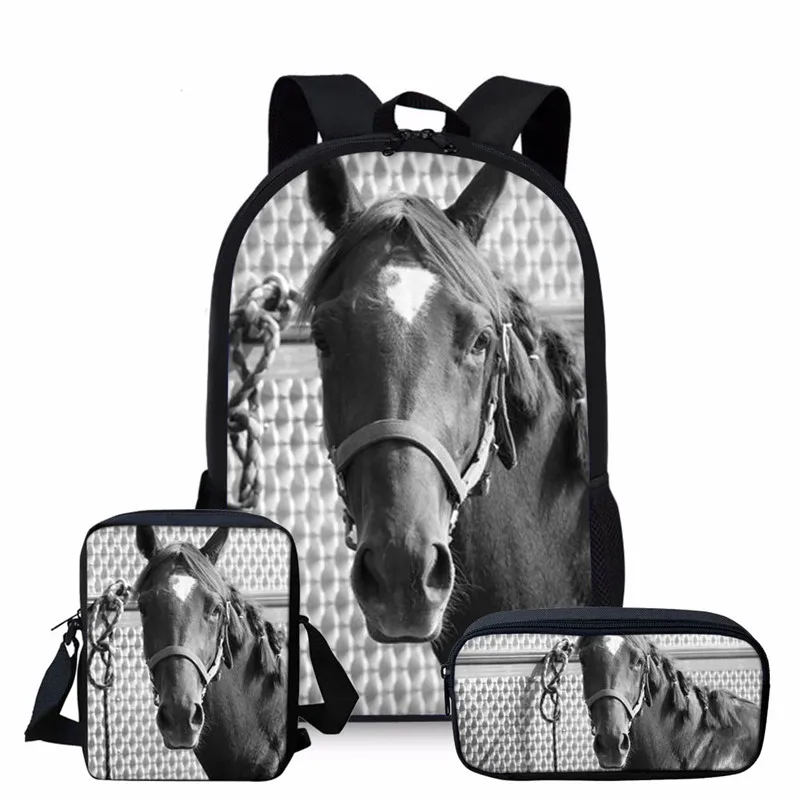 1 3D Crazy Horse кожаный рюкзак модный красивый подарок-сюрприз школьные сумки для школьников студентов распылитель ранцевого типа для с Для мужчин Для женщин ноутбук рюкзак 3 шт./компл - Цвет: 1