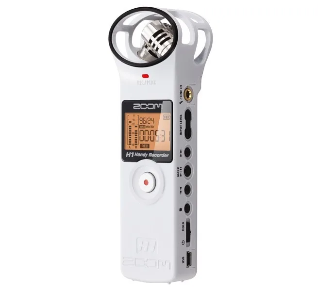 White ZOOM H1 professional music meeting recorder SLR micro movie