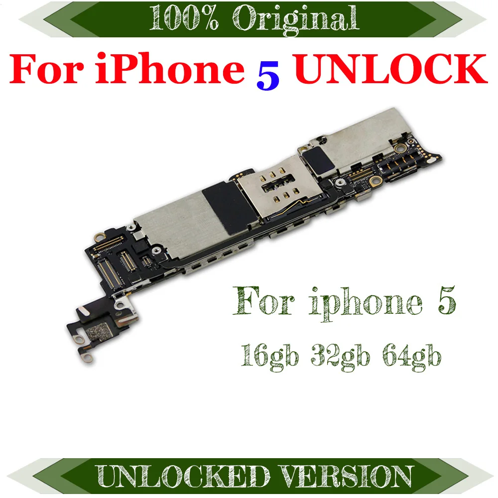 

Free Shipping , unlock for iPhone 5 Motherboard with IOS Original unlocked for iphone 5 Mainboard with Chips 16GB / 32GB / 64GB