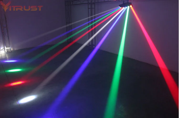 Сценический луч лампы PRO DJ шоу вечерние сценическое освещение DMX512 Диско Бар Рождество RGB 8 головок проектор прожекторы