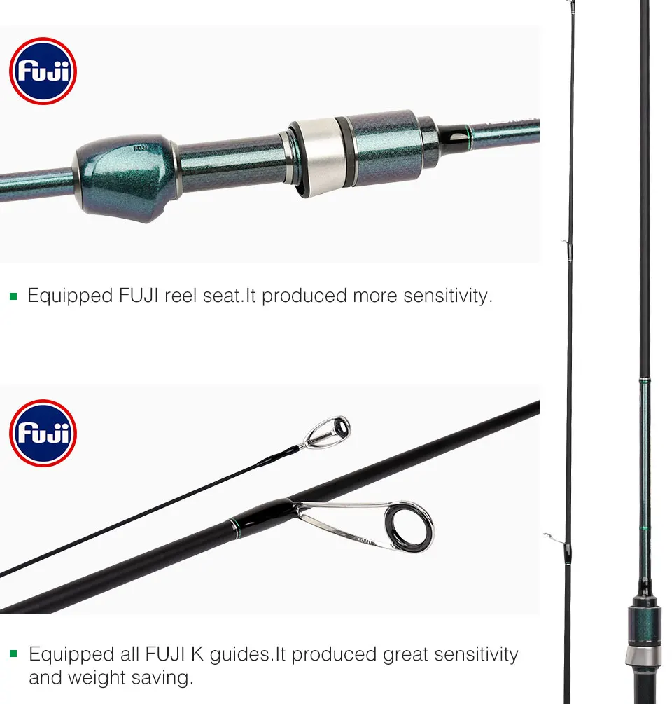 TSURINOYA ловкость 722 2,19 м UL все аксессуары FUJI спиннинговое удилище AJING удилище маленькая приманка, выделенная Удочка Rockfish