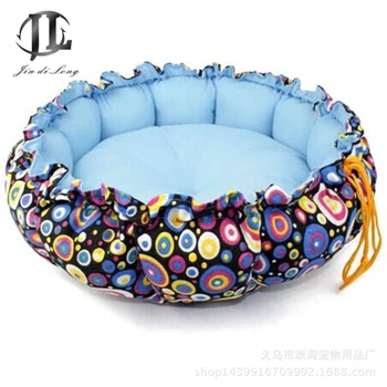 

Pet Bed Warm Comfortable Cotton Round Shape Printing Kennel Pet Nest for Small Middle Large Pet Dog Cat Sleeping Bed