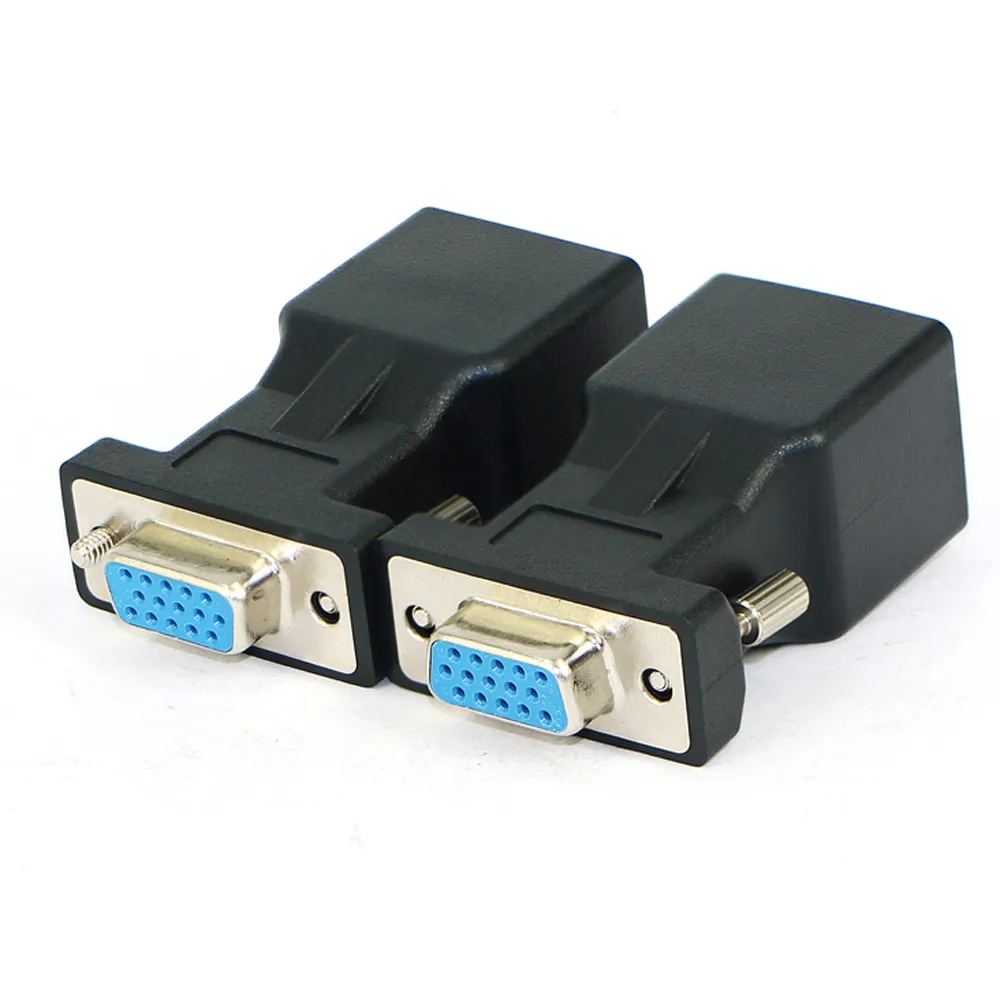 HIPERDEAL 1 пара VGA удлинитель Мужской Женский к LAN RJ45 CAT5 CAT6 20 м сетевой кабель адаптер