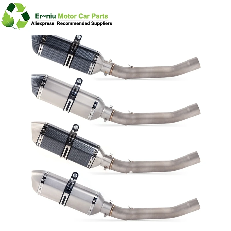 

Motorcycle Exhaust Muffler Full System Slip On Middle Link Pipe DB Killer For kawasaki Z750 Z 750