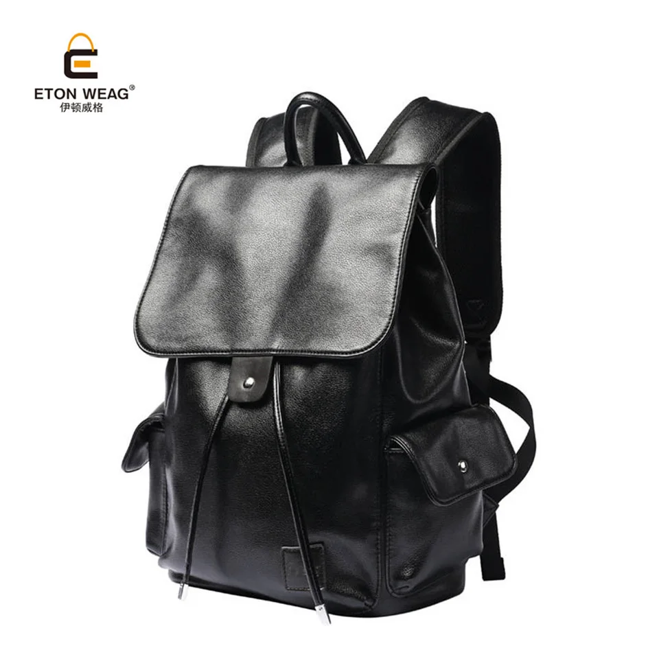 

ETONWEAG New Arrival Soft Microfiber Leather Men Backpack Fashion Preppy Style Man School Bag Boy Simple Design Male Travel Bags