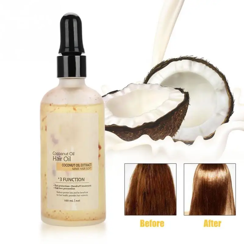 100ml Hair Products Shampoo Coconut Hair Oil Face Body Care Moisturizing Anti-shedding Hair Loss Oil Treatment