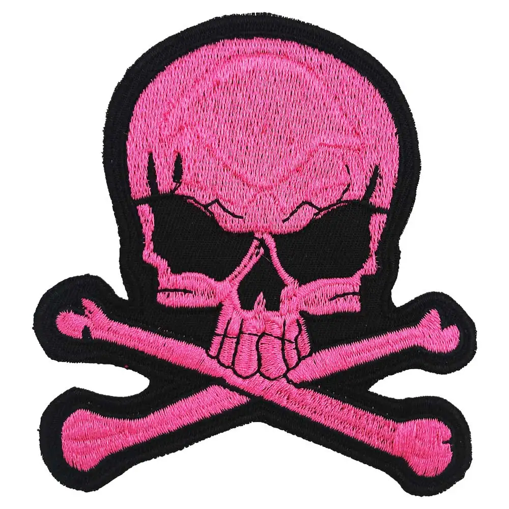 

Skull LADY Patch Embroidered punk biker Patches Clothes Stickers Apparel Accessories Badge