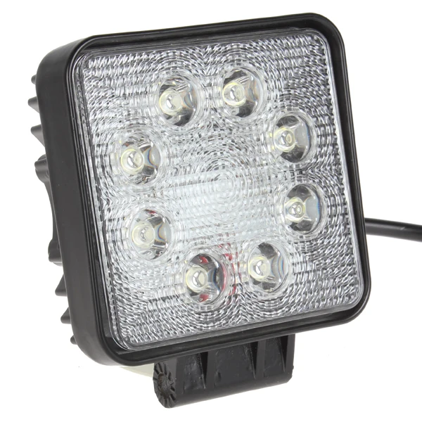 

Sale IP67 Waterproof 1600 Lumen 24W High-power 8X 3W Bead LEDs Square Offroad LED Work Light Car Front Headlight