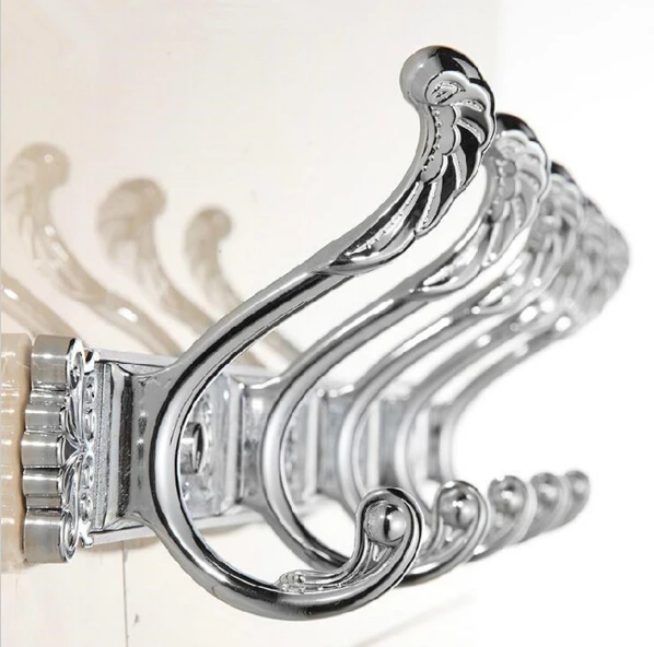 2016 High Quality European style 4 5 Towel Hooks Wall Mounted Robe