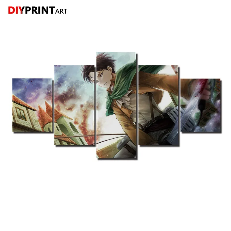 

Attack on Titan Levi 5 Pcs/set Posters and Prints Decorations for Home A1703