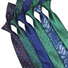 1200 иглы 6 см мужские зеленые галстуки Новые мужские модные свадебные галстуки с пейсли ручной работы жаккардовый тонкий галстук деловой зеленый галстук для мужчин