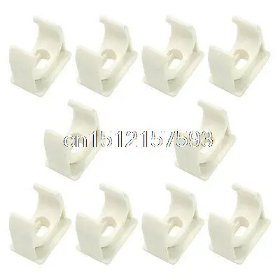 10 Pcs 20mm Diameter White PVC Water Supply Pipe Clamps Clips Fittings | Обустройство дома