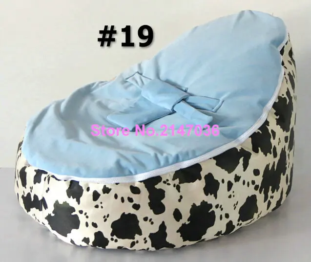 Cow lily flower Purple leopards pattern baby bean bag chair baby beanbag sofa toddlers seat 2