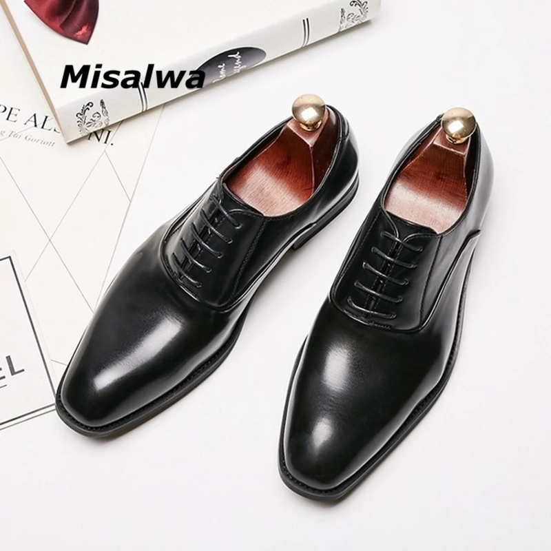 

Misalwa Cap Toe Classic Retro Men's Dress Shoes Wedding Office Men Formal Suit Outfits Shoes Black Brandnew Business Oxfords