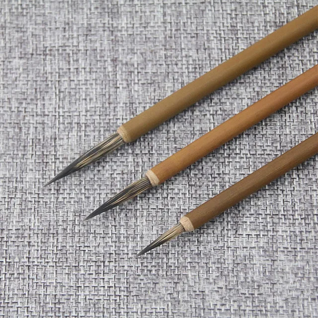 

3pcs Hook Line Fine Paint Brush Chinese Calligraphy Brush Pen Bamboo Shaft Paint Brush Art Stationary Oil Painting Brush