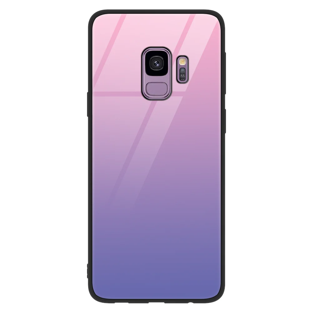 Цветной чехол из закаленного стекла для Samsung Galaxy A50 S10 S9 S8 S10e M10 M20 A7 A8 A6 J4 Plus 2018 Note 8 9 J5