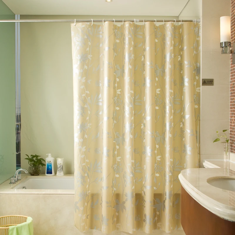 Free shipping PEVA waterproof eco friendly shower curtain can be