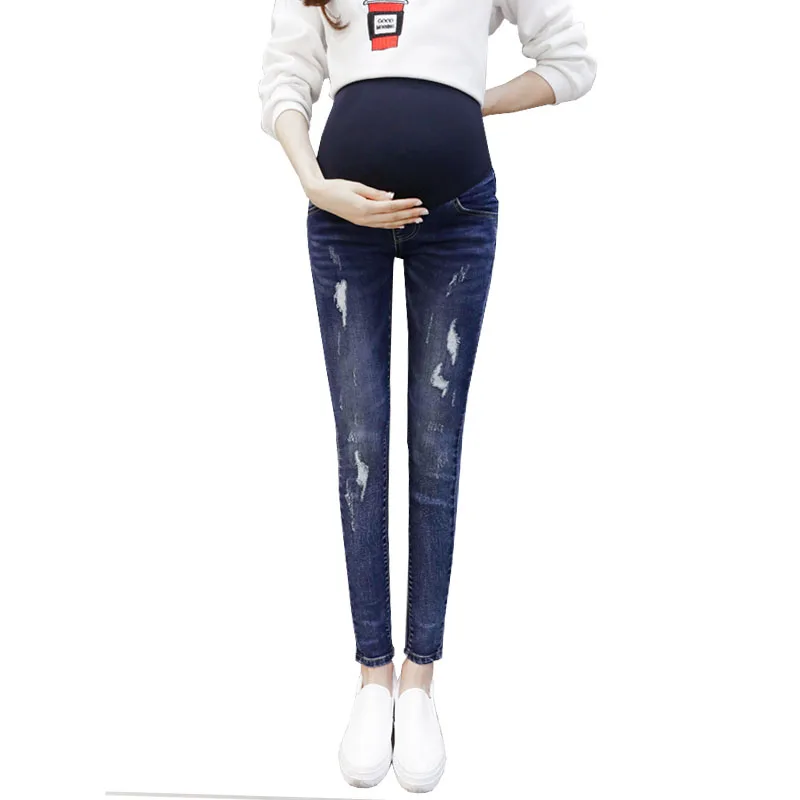 Живота брюки для беременных джинсы для беременных женская одежда джинсовые узкие брюки эластичный пояс обтягивающие брюки для кормления