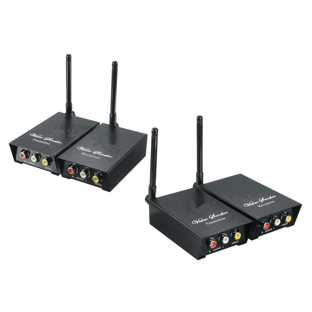 

High Speed Signal 2.4GHz Wireless Audio Video AV TV Transmitter Receiver Sender 4 Channels TV VCR Wifi Television Transmitter