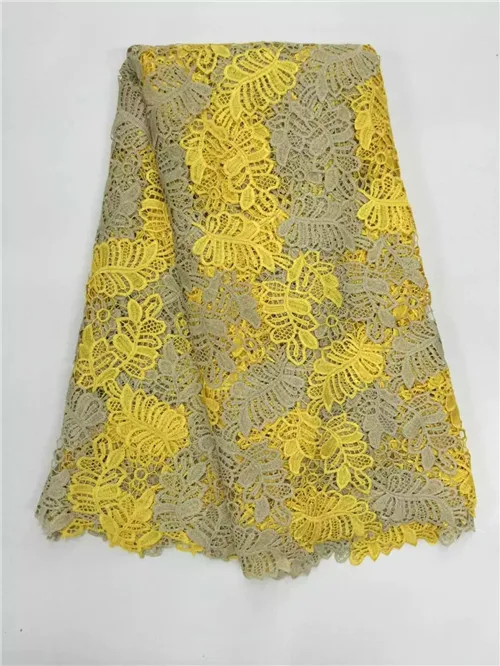 

newfashion! network Double color water soluble lace fabric,high guality African Guipure lace fabric