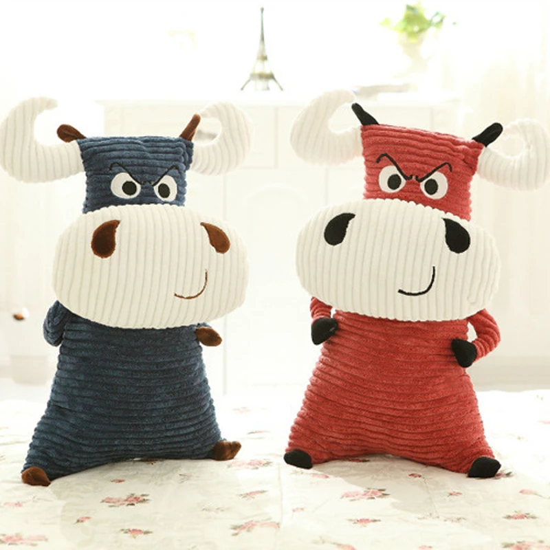 60 センチ赤ちゃん牛ぬいぐるみぬいぐるみソフト子供ベビー牛写真おもちゃ子供ベッドカーシートクッション少年ガールギフト Pillow Aliexpress