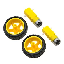 Modiker High Tech 2 Pcs Kleine Smart Balance Auto Banden Wheel Robot Chassis Kit met DC Speed Reduction Motor Programmeerbare speelgoed(China)