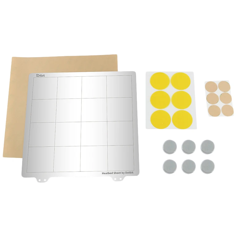 

3D Printer Build Plate Heatbed Spring Steel Sheet 220 X 220Mm/8.6X8.6 Inch Printing Hotend Parts With Circular Magnet For Anet