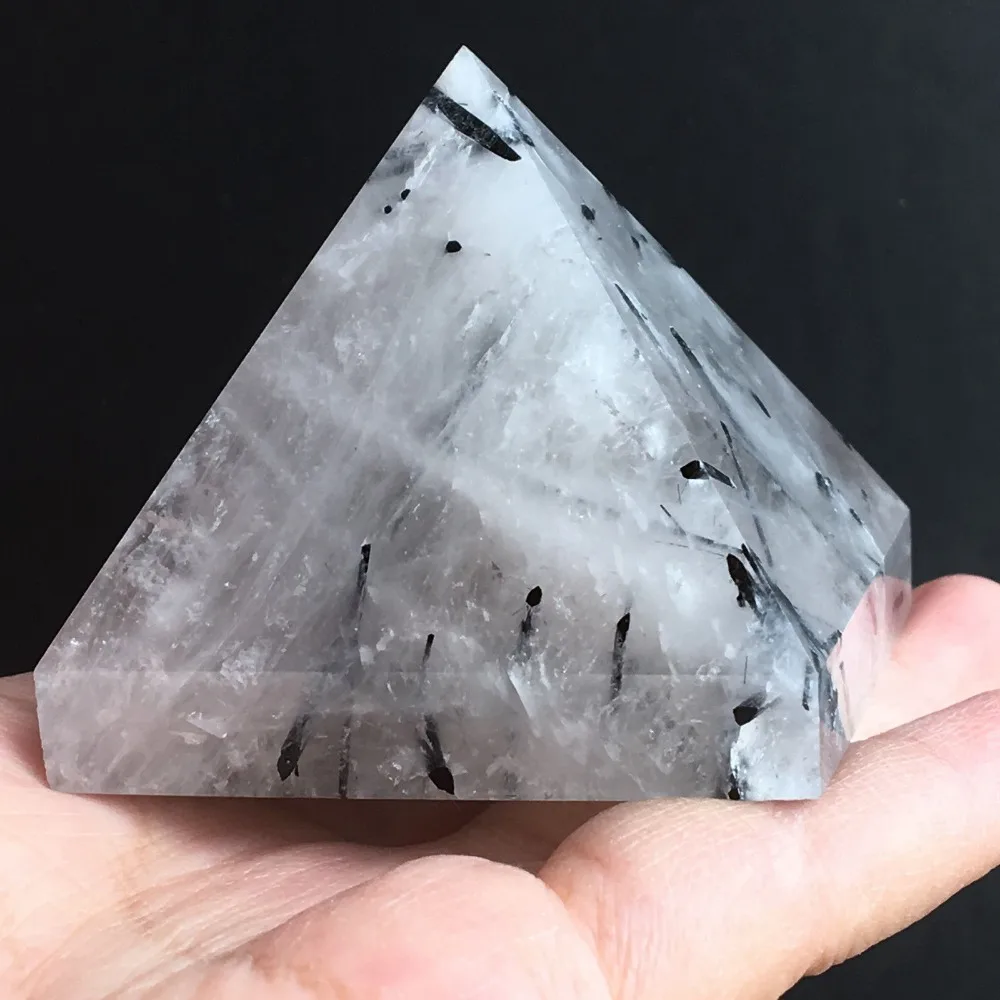 4-5 см натуральный редкий Турмалин пирамида из кристалла кварца исцеление