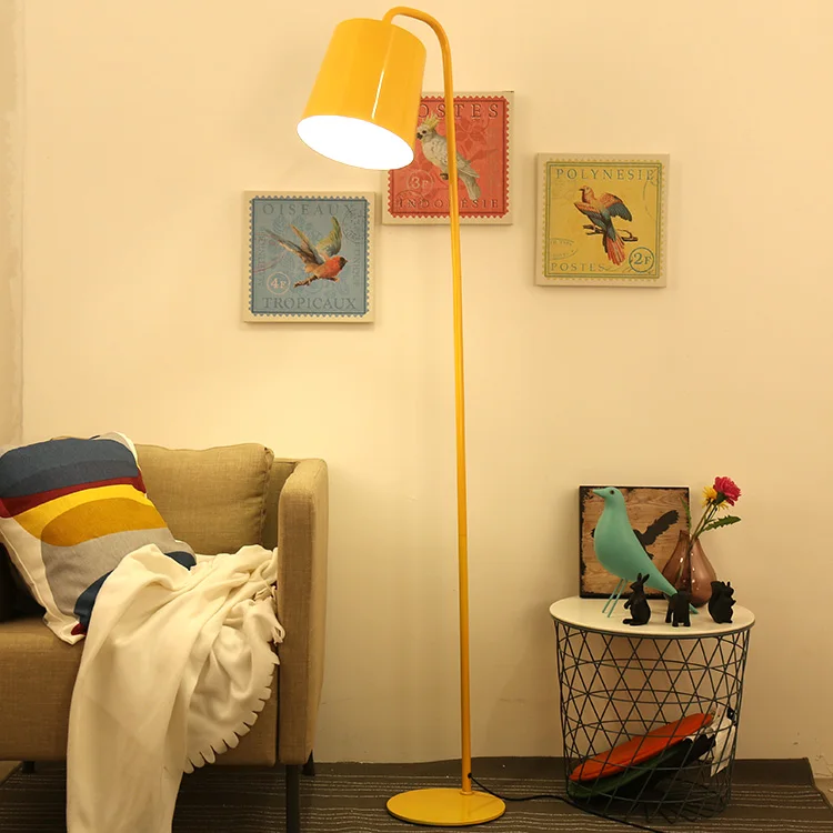 Nordic modern iorn floor lamp study room bedside sitting sofa personality restaurant standing light | Лампы и освещение