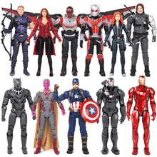 18cm Marvel Avengers Civil War Joint Movable Iron Man Captain America Marvel Hero War Machine Ant-Man Action Figure Toy halloween toy gift marvel avengers action figure collection 27cm pa captain america model doll movable decorations