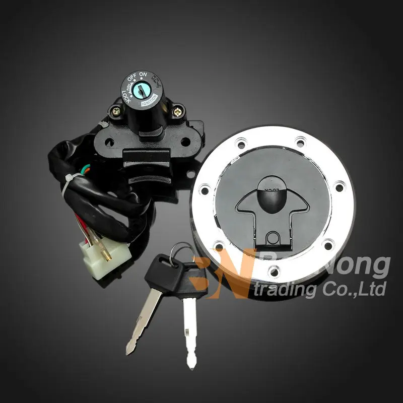 Motorcycle Ignition Switch Lock Fuel gas KIT Tank Cap Cover Seat Locks