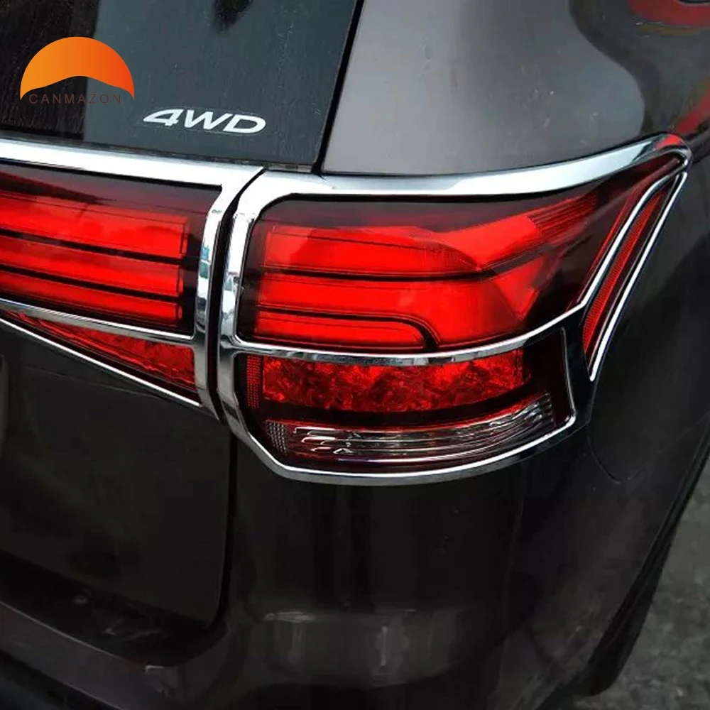 

For Mitsubishi Outlander 2015 2016 ABS Chrome Tail Light Cover Trim RearLight Lamp Decoration Frame Car Accessories 4pcs