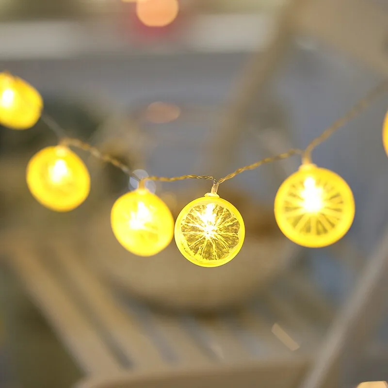 

Creative Lemon Slices Led String Lights 1.5M/3M 10/30LED Battery Powered Fairy Light Christmas Party Wedding Decoration Light